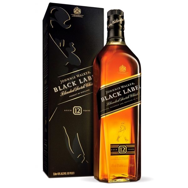 JOHNNIE WALKER BLACK LABEL ESTUCHADO